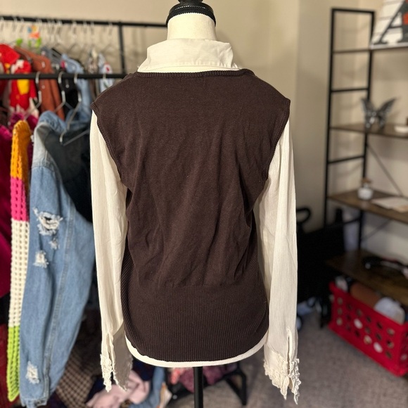 George Brown and Cream Vintage Silk Blouse - Picture 5 of 6